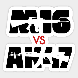 AK47 VS M16 RIFLE Sticker